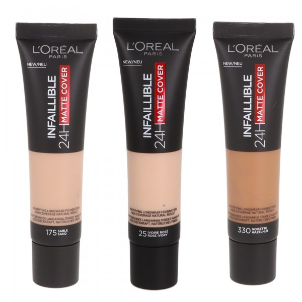 L'oréal Paris Makeup Infaillible 24h Mat Cover, Fondotinta Coprente, Finish Matte, Formula A Lunga Durata, 320 Caramel, 35 Ml - Foto 11